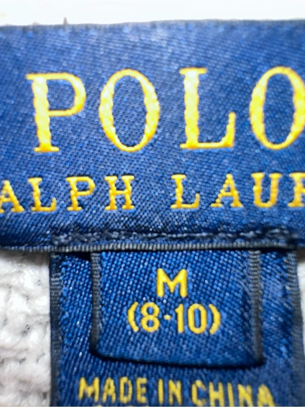 Polo by Ralph Lauren Ivory Cable-Knit Crew Sweater